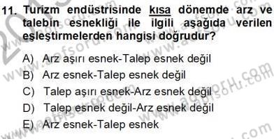 Tur Planlaması ve Yönetimi Dersi 2013 - 2014 Yılı (Vize) Ara Sınav Soruları 11. Soru