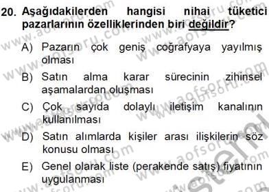 Tur Planlaması ve Yönetimi Dersi 2013 - 2014 Yılı (Vize) Ara Sınav Soruları 20. Soru