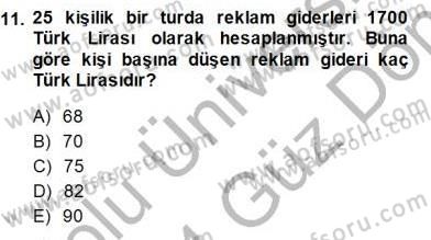 Tur Planlaması ve Yönetimi Dersi 2013 - 2014 Yılı (Final) Dönem Sonu Sınav Soruları 11. Soru