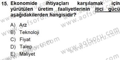 Tur Planlaması ve Yönetimi Dersi 2014 - 2015 Yılı (Vize) Ara Sınav Soruları 15. Soru