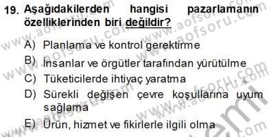 Tur Planlaması ve Yönetimi Dersi 2014 - 2015 Yılı (Vize) Ara Sınav Soruları 19. Soru