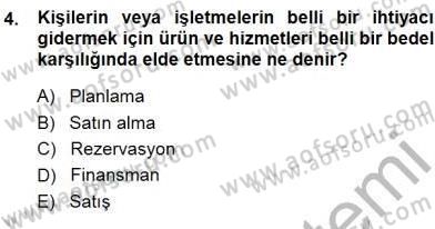 Tur Planlaması ve Yönetimi Dersi 2014 - 2015 Yılı (Vize) Ara Sınav Soruları 4. Soru