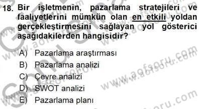 Tur Planlaması ve Yönetimi Dersi 2015 - 2016 Yılı (Final) Dönem Sonu Sınav Soruları 18. Soru