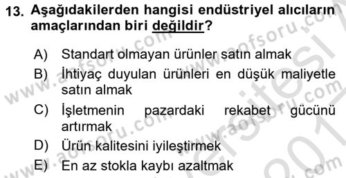 Tur Planlaması ve Yönetimi Dersi 2016 - 2017 Yılı (Vize) Ara Sınav Soruları 13. Soru