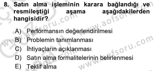 Tur Planlaması ve Yönetimi Dersi 2016 - 2017 Yılı (Vize) Ara Sınav Soruları 8. Soru