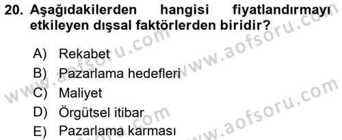 Tur Planlaması ve Yönetimi Dersi 2016 - 2017 Yılı (Final) Dönem Sonu Sınav Soruları 20. Soru