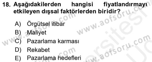 Tur Planlaması ve Yönetimi Dersi 2017 - 2018 Yılı 3 Ders Sınav Soruları 18. Soru