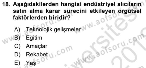 Tur Planlaması ve Yönetimi Dersi 2017 - 2018 Yılı (Vize) Ara Sınav Soruları 18. Soru