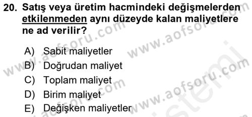 Tur Planlaması ve Yönetimi Dersi 2017 - 2018 Yılı (Final) Dönem Sonu Sınav Soruları 20. Soru
