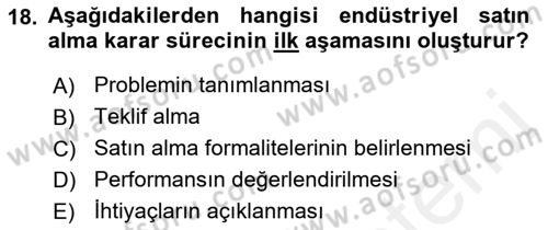 Tur Planlaması ve Yönetimi Dersi 2018 - 2019 Yılı (Vize) Ara Sınav Soruları 18. Soru