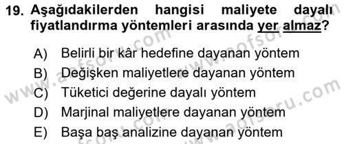 Tur Planlaması ve Yönetimi Dersi 2019 - 2020 Yılı (Final) Dönem Sonu Sınav Soruları 19. Soru