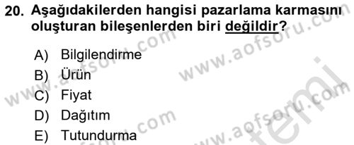 Tur Planlaması ve Yönetimi Dersi 2019 - 2020 Yılı (Final) Dönem Sonu Sınav Soruları 20. Soru