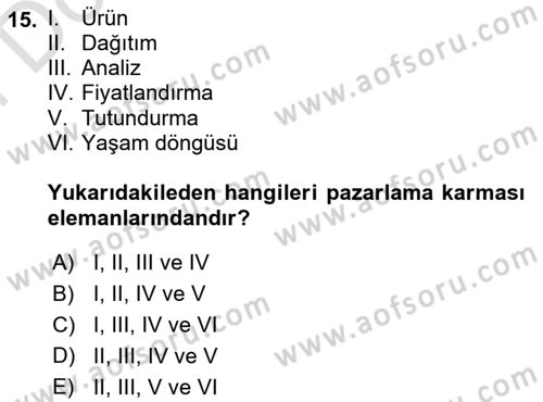 Tur Planlaması ve Yönetimi Dersi 2021 - 2022 Yılı (Final) Dönem Sonu Sınav Soruları 15. Soru