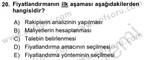 Tur Planlaması ve Yönetimi Dersi 2021 - 2022 Yılı (Final) Dönem Sonu Sınav Soruları 20. Soru