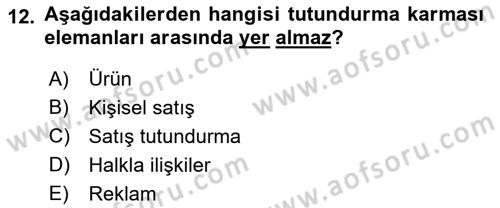 Tur Planlaması ve Yönetimi Dersi 2021 - 2022 Yılı Yaz Okulu Sınav Soruları 12. Soru