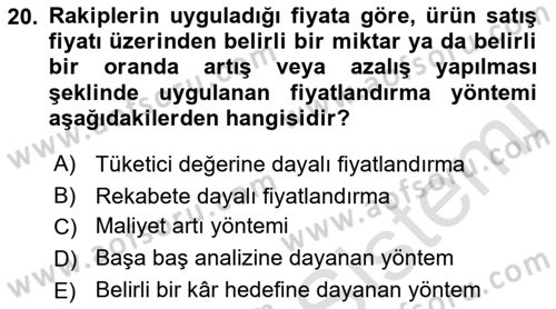 Tur Planlaması ve Yönetimi Dersi 2022 - 2023 Yılı Yaz Okulu Sınav Soruları 20. Soru