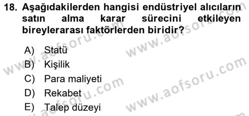 Tur Planlaması ve Yönetimi Dersi 2023 - 2024 Yılı (Vize) Ara Sınav Soruları 18. Soru