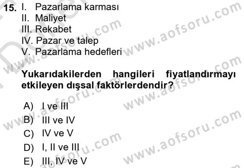 Tur Planlaması ve Yönetimi Dersi 2023 - 2024 Yılı (Final) Dönem Sonu Sınav Soruları 15. Soru