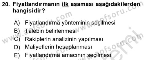 Tur Planlaması ve Yönetimi Dersi 2023 - 2024 Yılı (Final) Dönem Sonu Sınav Soruları 20. Soru