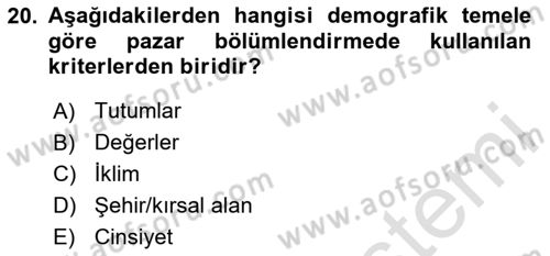 Tur Planlaması ve Yönetimi Dersi 2023 - 2024 Yılı Yaz Okulu Sınav Soruları 20. Soru
