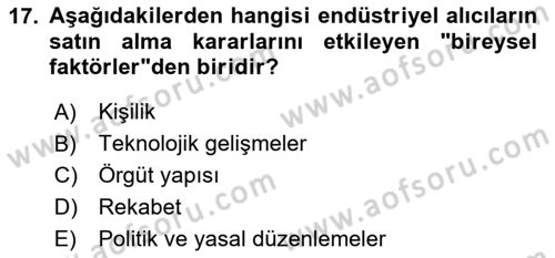 Tur Planlaması ve Yönetimi Dersi 2024 - 2025 Yılı (Vize) Ara Sınav Soruları 17. Soru