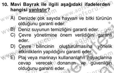 Alternatif Turizm Dersi 2012 - 2013 Yılı (Vize) Ara Sınav Soruları 10. Soru