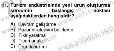 Alternatif Turizm Dersi 2012 - 2013 Yılı (Vize) Ara Sınav Soruları 11. Soru