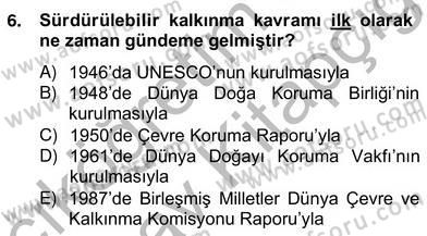 Alternatif Turizm Dersi 2012 - 2013 Yılı (Vize) Ara Sınav Soruları 6. Soru