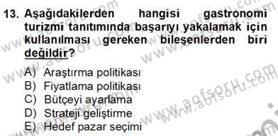 Alternatif Turizm Dersi 2012 - 2013 Yılı (Final) Dönem Sonu Sınav Soruları 13. Soru