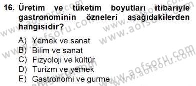 Alternatif Turizm Dersi 2012 - 2013 Yılı (Final) Dönem Sonu Sınav Soruları 16. Soru