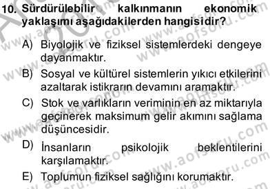 Alternatif Turizm Dersi 2013 - 2014 Yılı (Vize) Ara Sınav Soruları 10. Soru