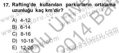 Alternatif Turizm Dersi 2013 - 2014 Yılı (Vize) Ara Sınav Soruları 17. Soru