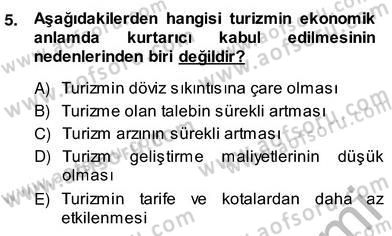 Alternatif Turizm Dersi 2013 - 2014 Yılı (Vize) Ara Sınav Soruları 5. Soru