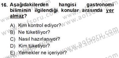 Alternatif Turizm Dersi 2013 - 2014 Yılı (Final) Dönem Sonu Sınav Soruları 16. Soru