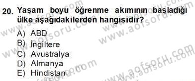 Alternatif Turizm Dersi 2013 - 2014 Yılı (Final) Dönem Sonu Sınav Soruları 20. Soru