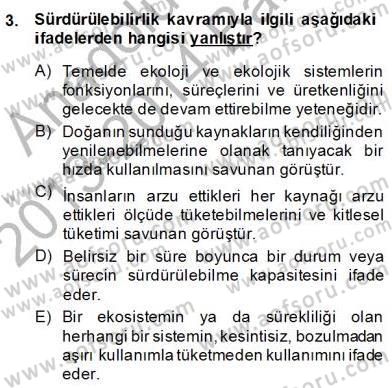 Alternatif Turizm Dersi 2013 - 2014 Yılı (Final) Dönem Sonu Sınav Soruları 3. Soru
