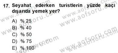 Alternatif Turizm Dersi 2014 - 2015 Yılı (Final) Dönem Sonu Sınav Soruları 17. Soru