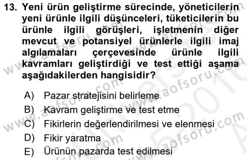 Alternatif Turizm Dersi 2015 - 2016 Yılı (Vize) Ara Sınav Soruları 13. Soru
