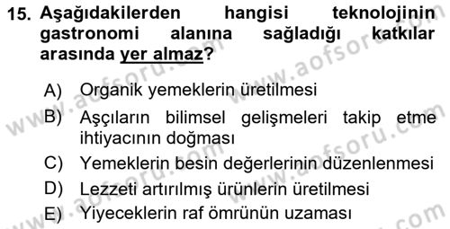 Alternatif Turizm Dersi 2015 - 2016 Yılı (Final) Dönem Sonu Sınav Soruları 15. Soru