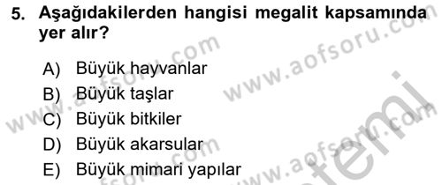 Alternatif Turizm Dersi 2016 - 2017 Yılı (Vize) Ara Sınav Soruları 5. Soru