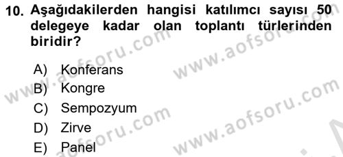 Alternatif Turizm Dersi 2016 - 2017 Yılı (Final) Dönem Sonu Sınav Soruları 10. Soru