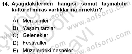 Alternatif Turizm Dersi 2016 - 2017 Yılı (Final) Dönem Sonu Sınav Soruları 14. Soru