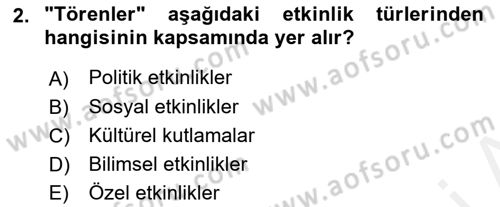 Alternatif Turizm Dersi 2017 - 2018 Yılı (Final) Dönem Sonu Sınav Soruları 2. Soru