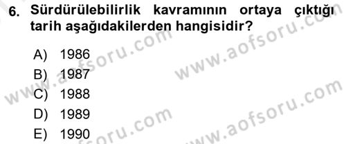 Alternatif Turizm Dersi 2018 - 2019 Yılı (Vize) Ara Sınav Soruları 6. Soru