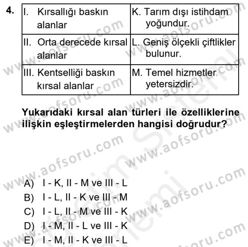 Alternatif Turizm Dersi 2018 - 2019 Yılı (Final) Dönem Sonu Sınav Soruları 4. Soru