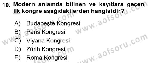 Alternatif Turizm Dersi 2023 - 2024 Yılı (Final) Dönem Sonu Sınav Soruları 10. Soru