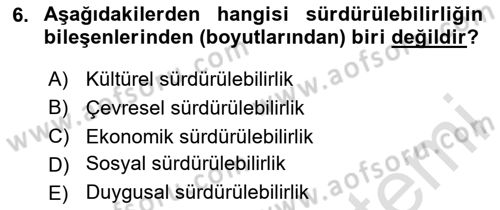 Alternatif Turizm Dersi 2024 - 2025 Yılı (Vize) Ara Sınav Soruları 6. Soru