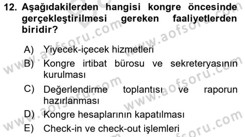 Alternatif Turizm Dersi 2024 - 2025 Yılı (Final) Dönem Sonu Sınav Soruları 12. Soru
