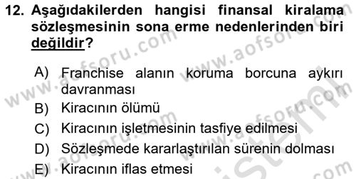 Turizm Mevzuatı Dersi 2020 - 2021 Yılı Yaz Okulu Sınav Soruları 12. Soru