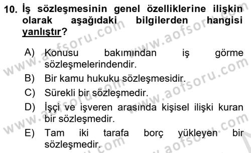 Turizm Mevzuatı Dersi 2021 - 2022 Yılı (Final) Dönem Sonu Sınav Soruları 10. Soru